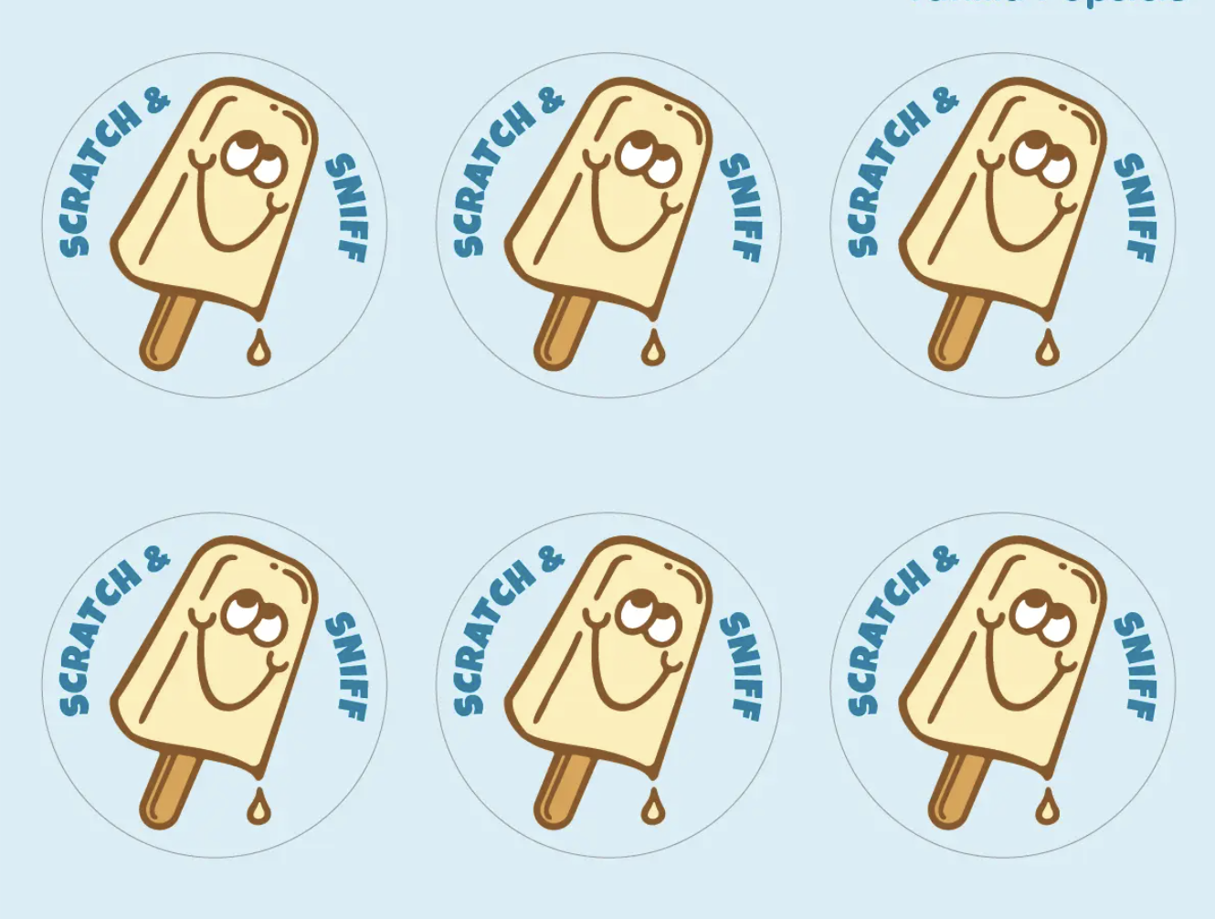 Vanilla Popsicle Everythingsmells Scratch & Sniff Stickers