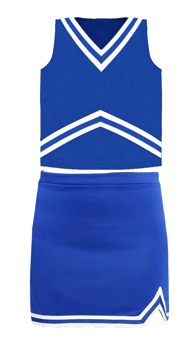 Azarhia Shimmer Cheer Suit in Royal Game Day