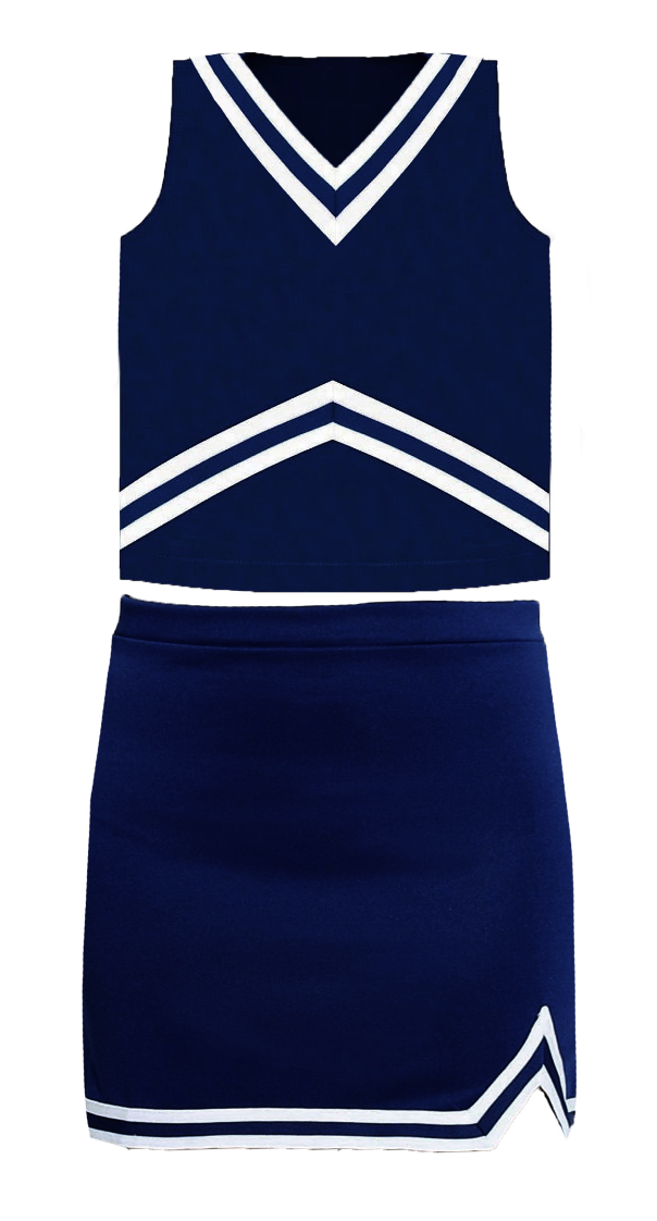 Azarhia Shimmer Cheer Suit in Navy Game Day
