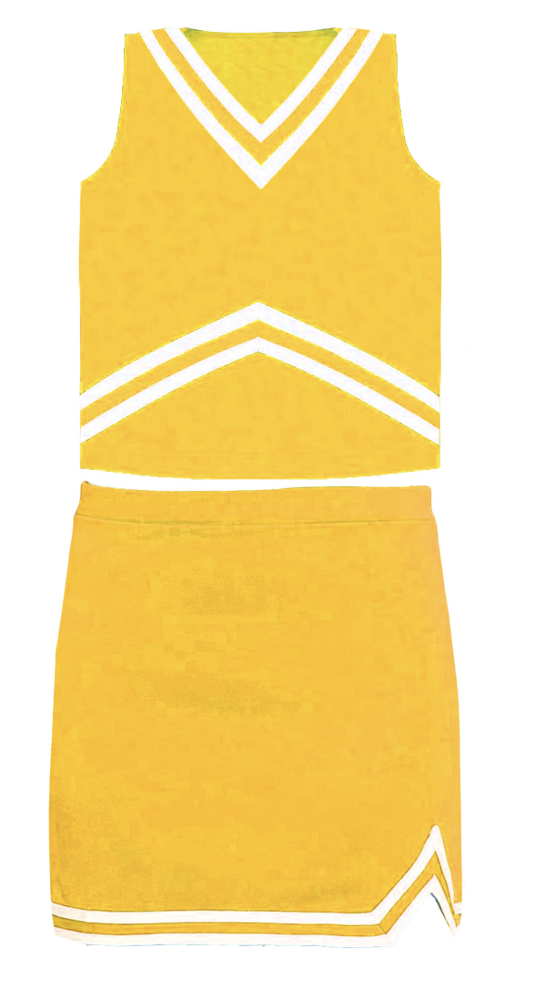 Azarhia Shimmer Cheer Suit in Gold Game Day