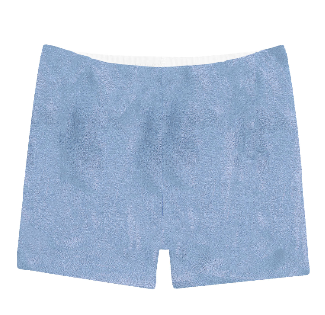 Shimmer Biker Short in Light Blue