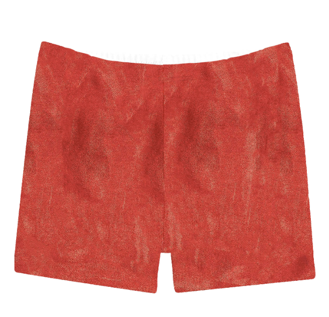Shimmer Biker Short in Red