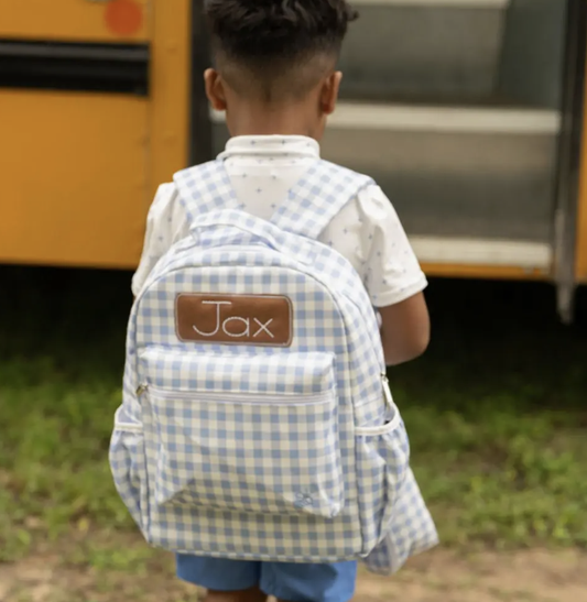 Backpack- Blue Gingham