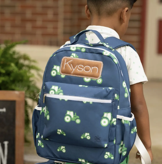 Backpack- Tractors on Navy