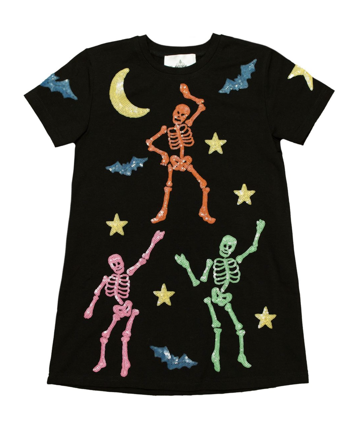 Belle Cher Black Skeleton Sequin Dress