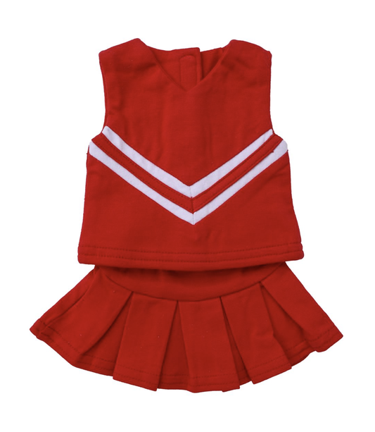 Trotter Street Kids Cheer Uniform (18in. Doll)- Red