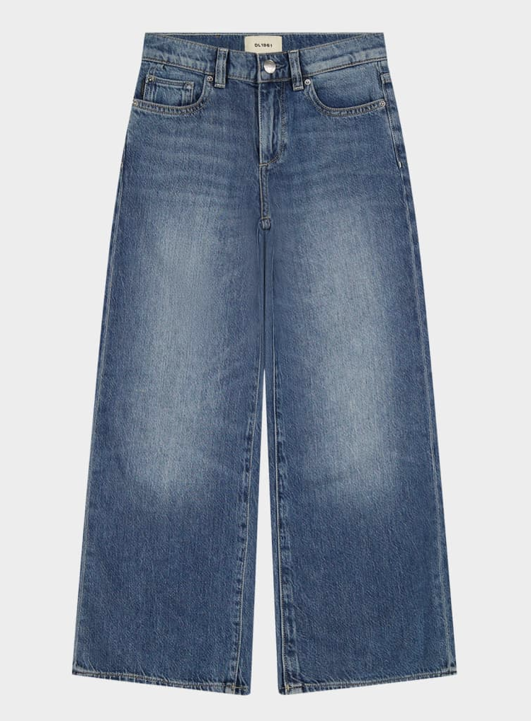 DL1961 Girl's Nini Wide Leg Premium Denim -blue harbor