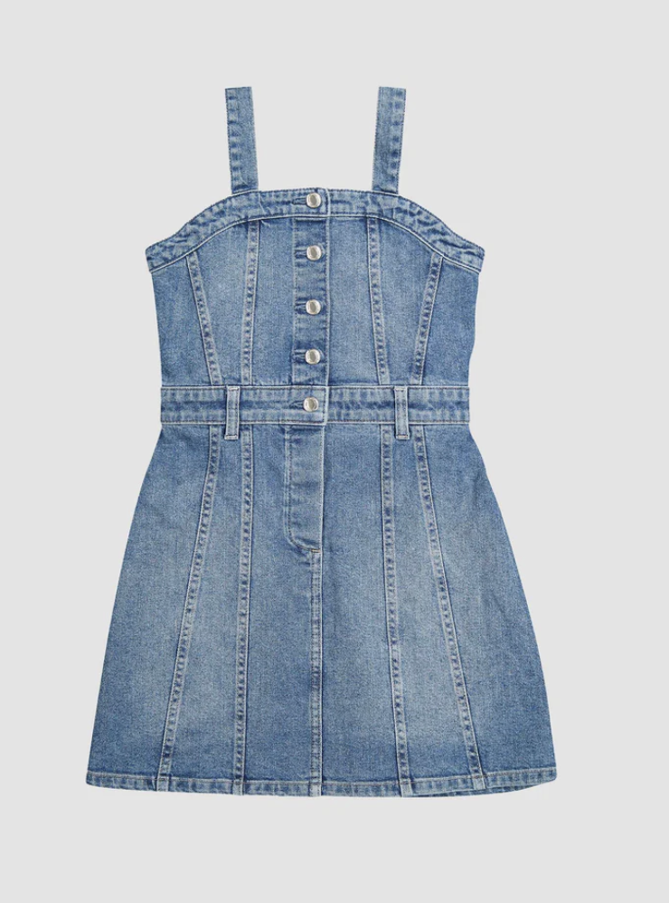DL1961 Girl's Trucker Mini Dress meadow lake