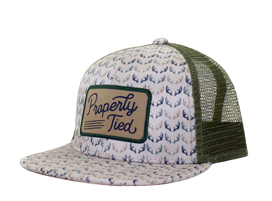 Properly Tied Sportsman Trucker Hat Antlers