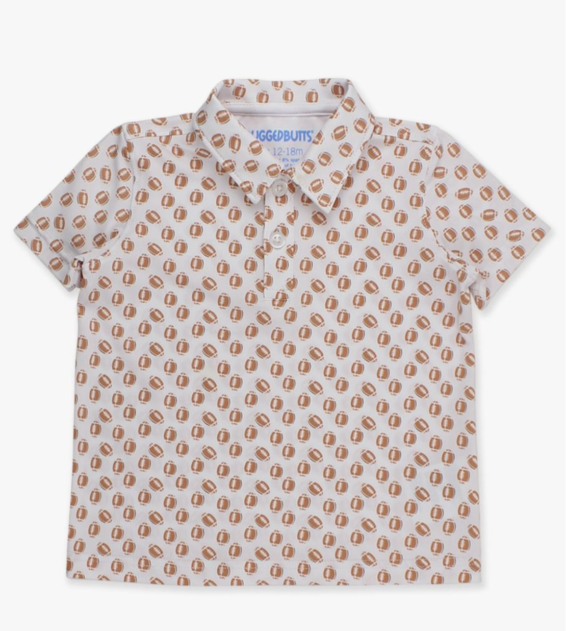 Football Frenzy Knit Short Sleeve Performance Polo