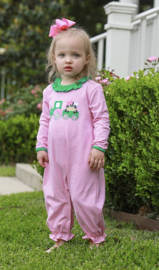 TSK Tractor Ruffle Romper