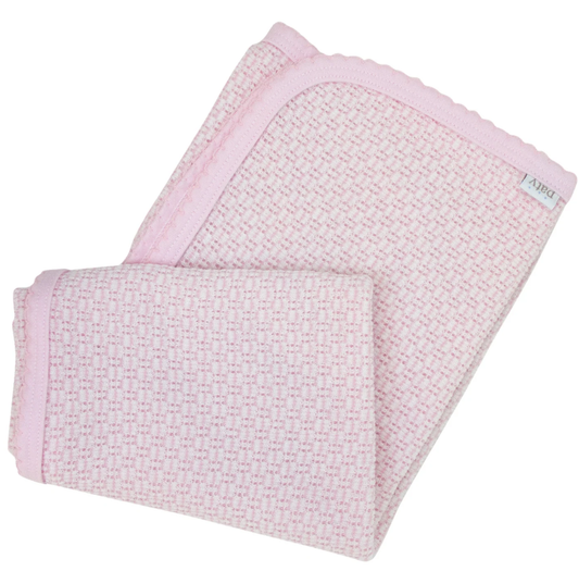 Paty Pima Binding Blanket Pink w/Pink Trim