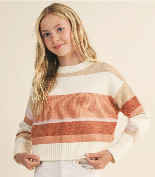 Heart & Arrow Tween Round Neck Sweater