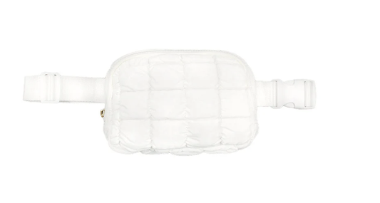 White Puffer Waist Bag