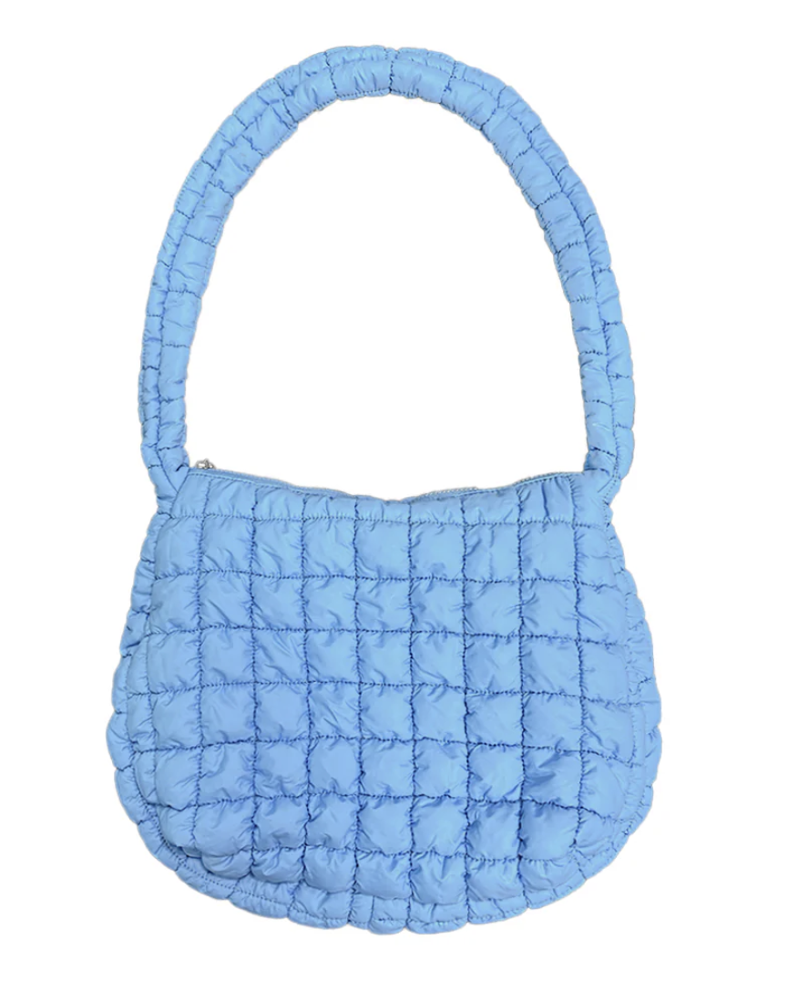 Blue Puffer Tote Bag