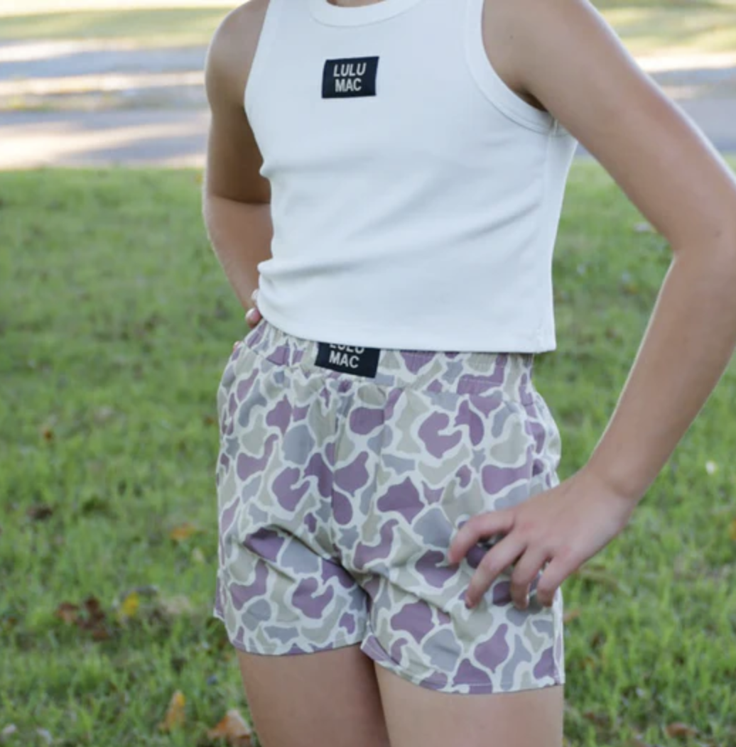 LULU MAC Light Camo Youth Printed Shorts