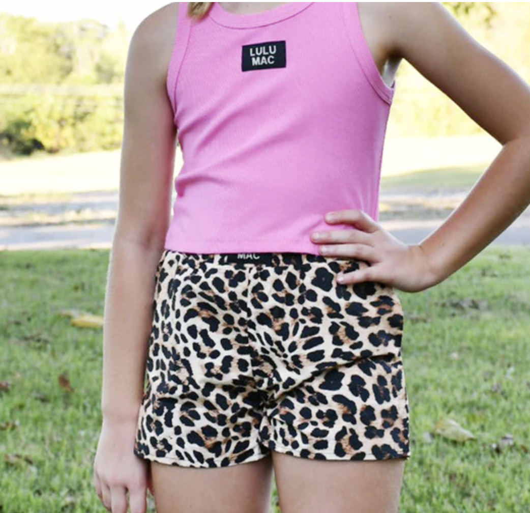 LULU MAC Leopard Youth Printed Shorts