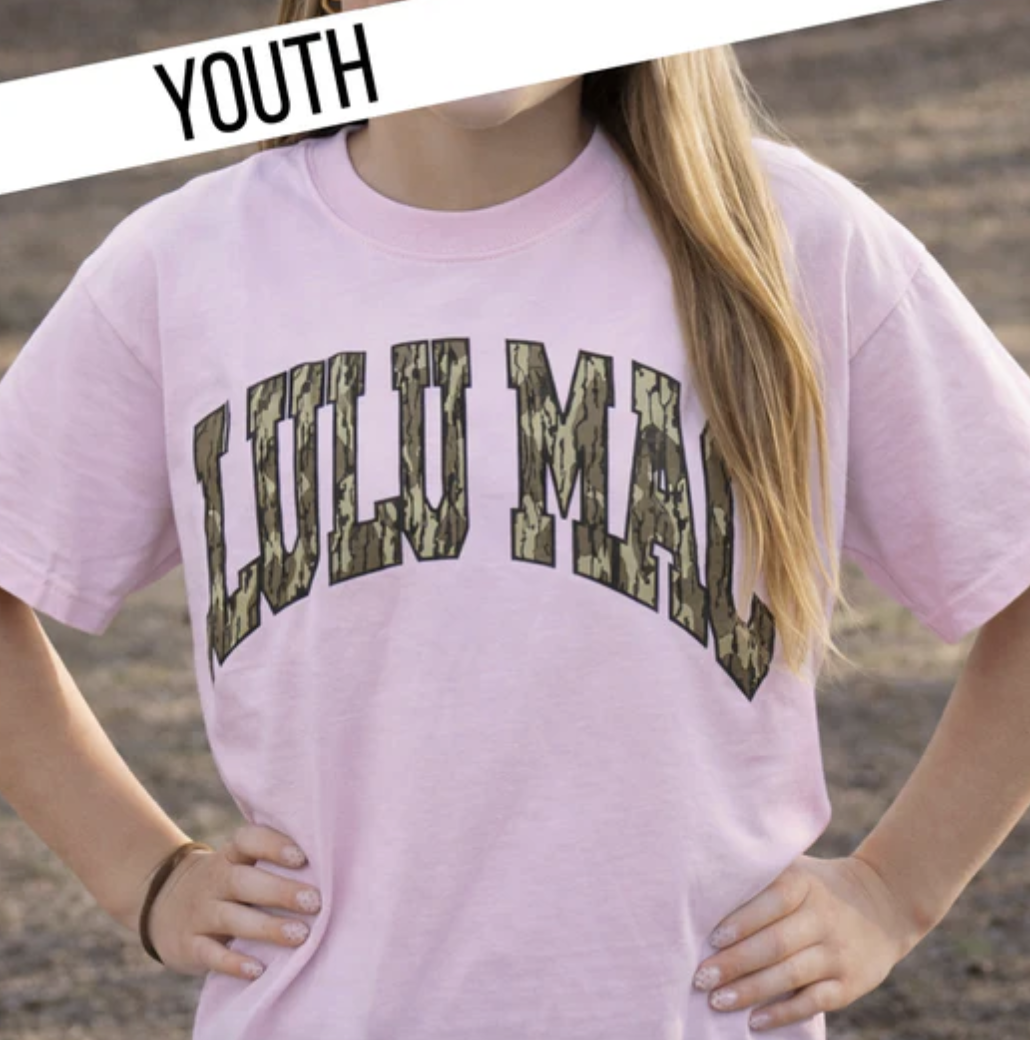 Lulu Mac Comfort Color Mossy Oak Tee - Blossom