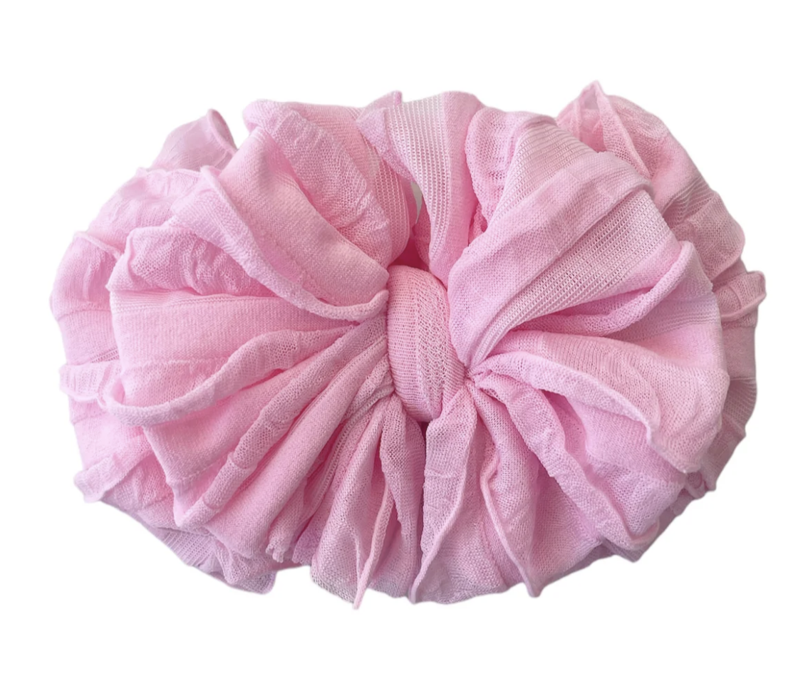 In Awe Ruffled Headband - Bubblegum