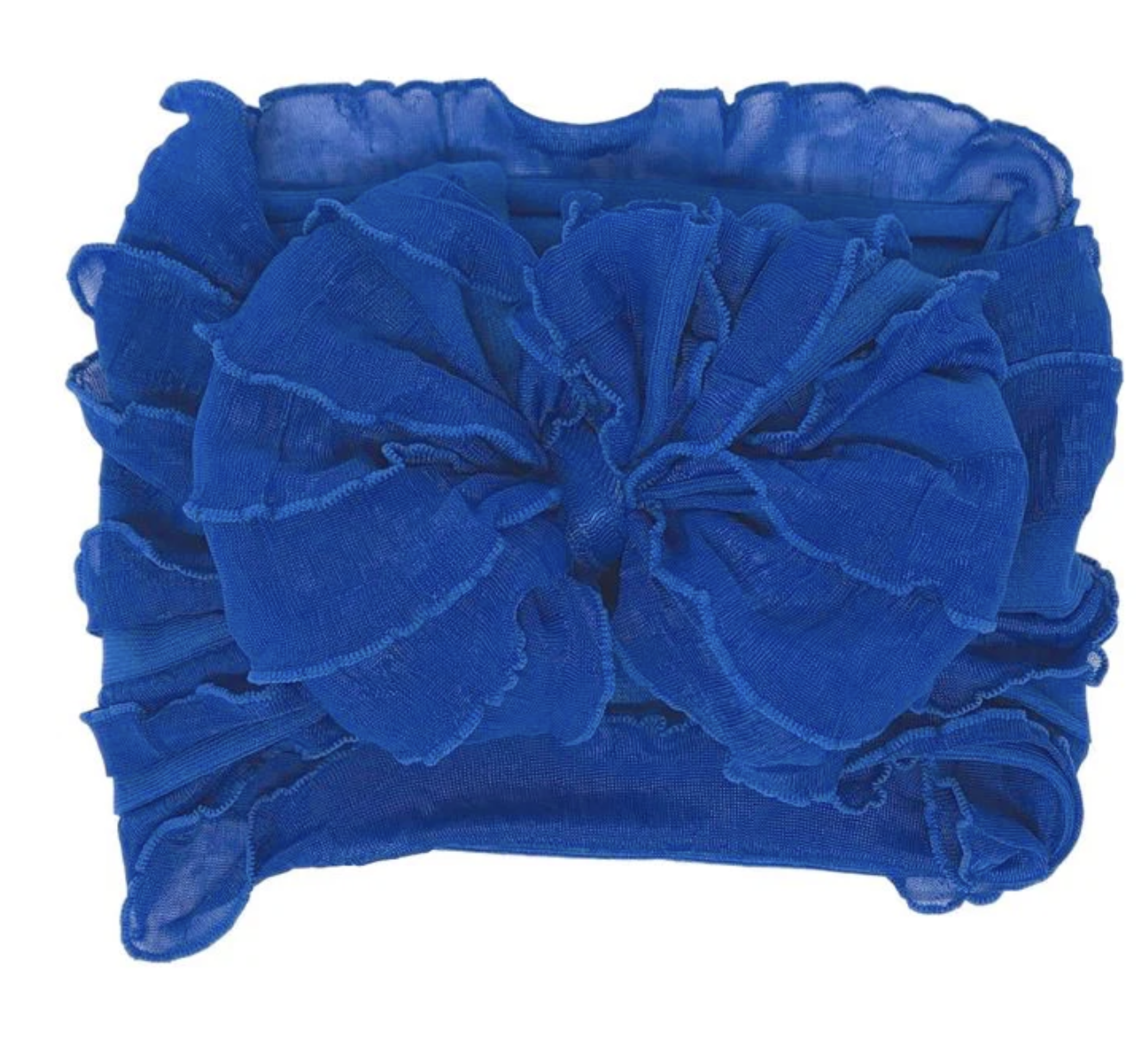 In Awe Ruffled Headband- Royal Blue