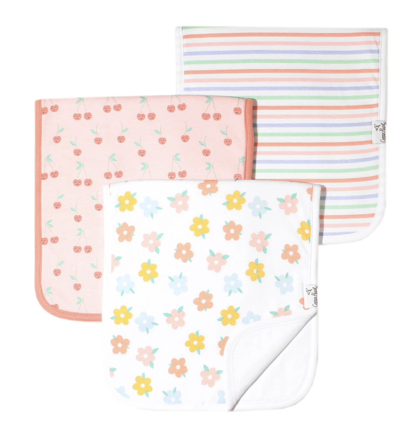 Copper Pearl 3pk Bandana Bibs- Cheery