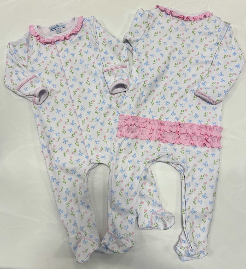 Magnolia Baby Evelyn's Classics Print Ruffle Footie