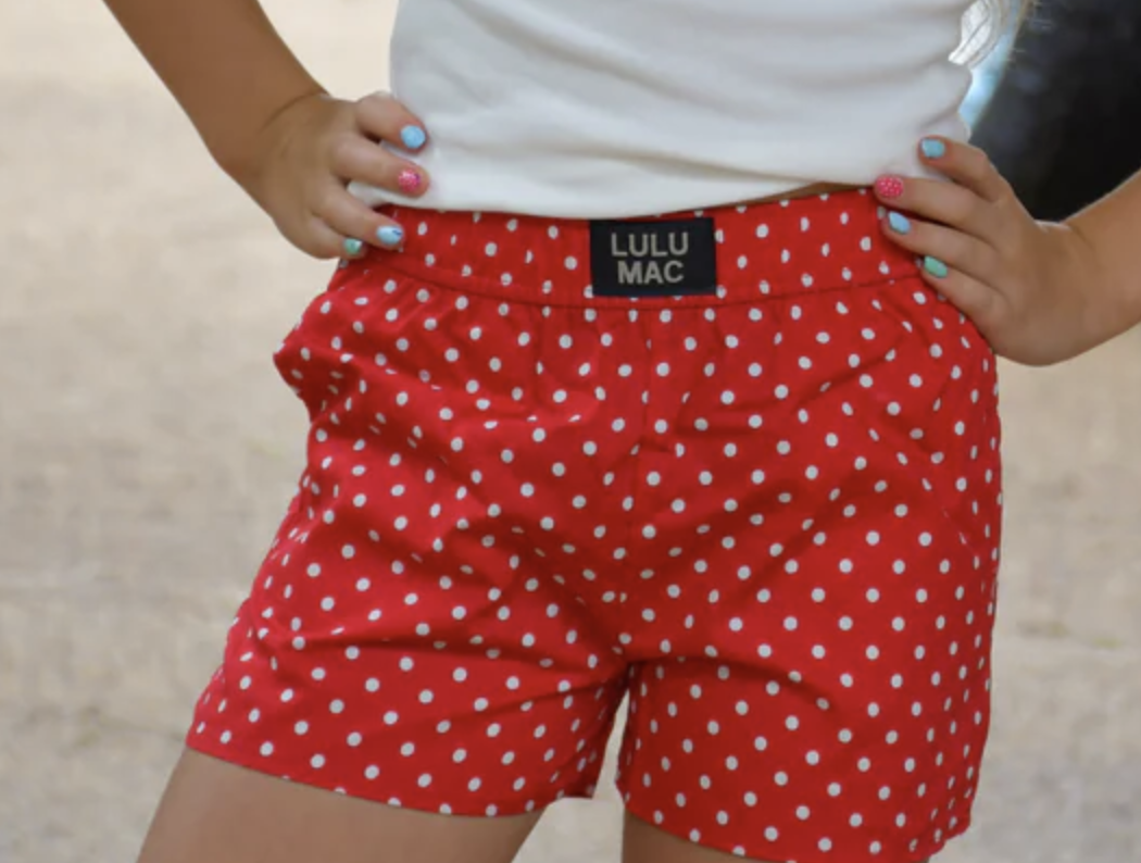 Lulu Mac Red Mini Polka Dot Youth Short