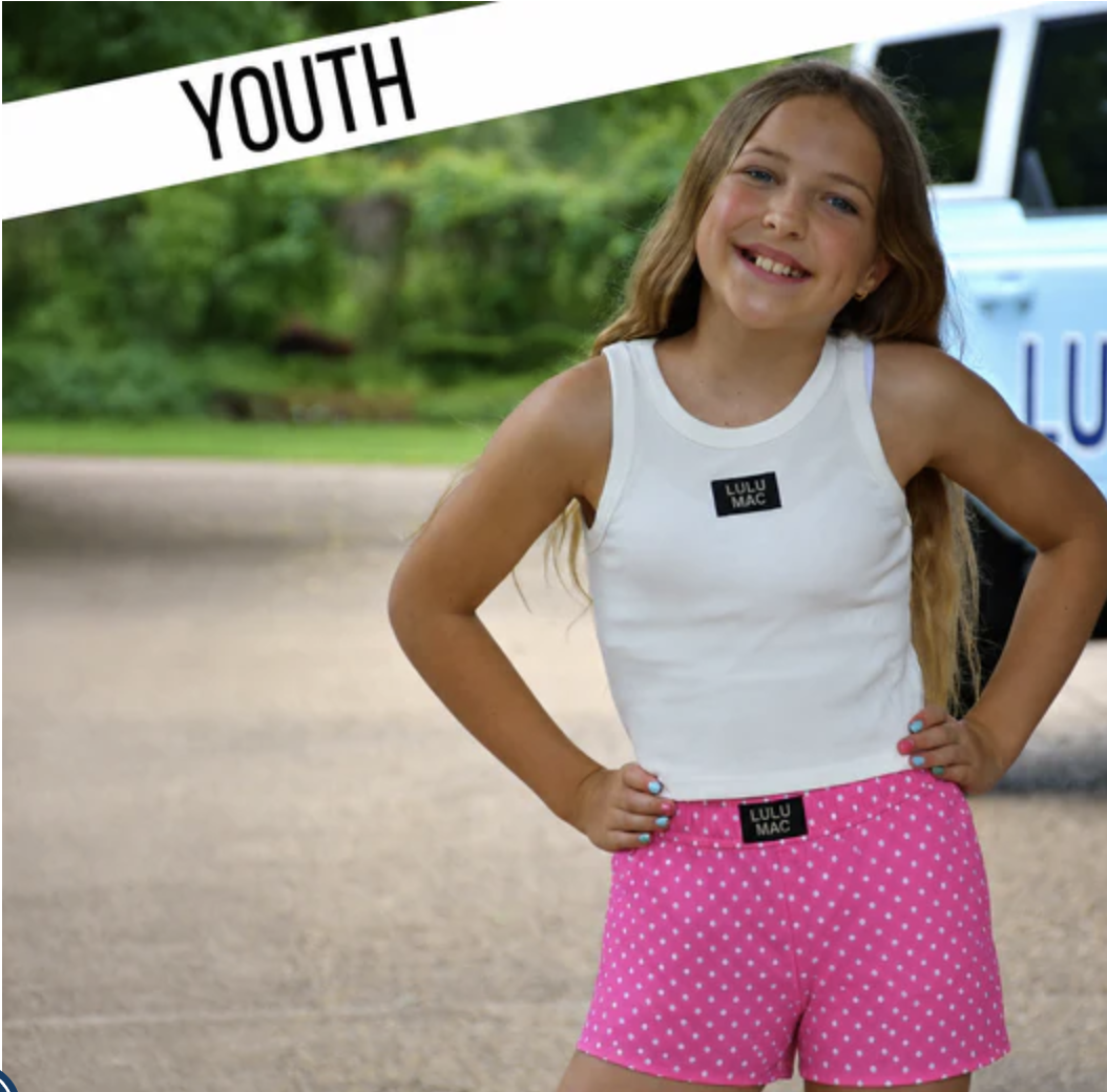 Lulu Mac Mini Polka Dot Shorts/Bubblegum