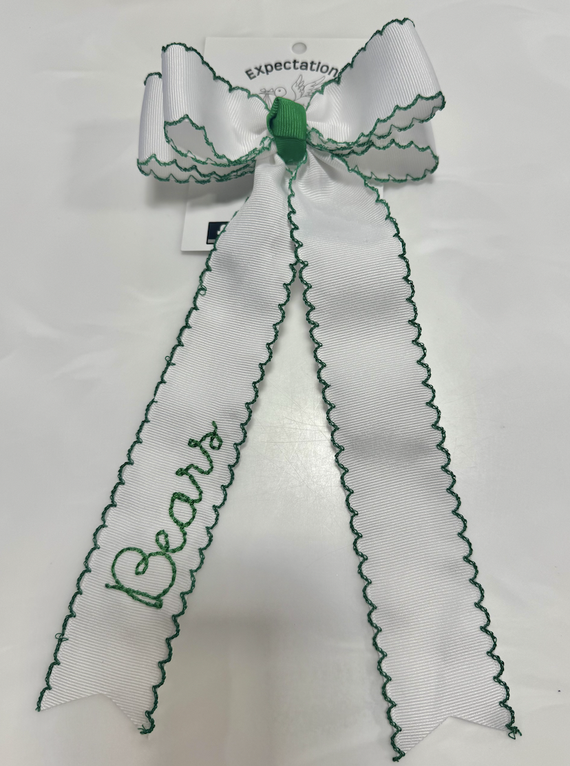 Moon Stitch Cheer Bow- BEARS