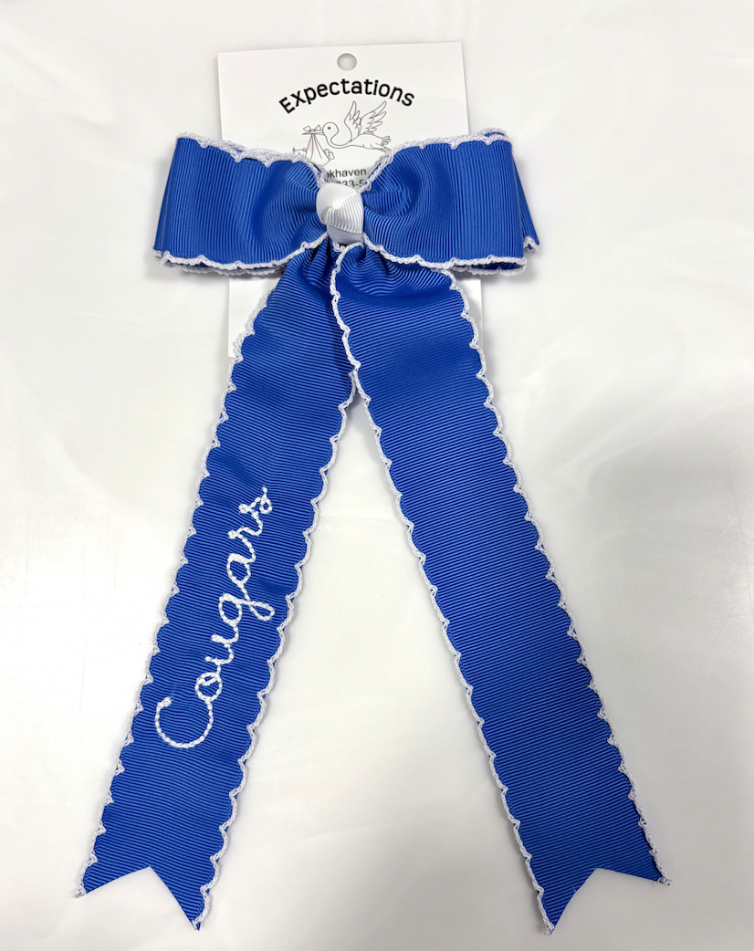 Moon Stitch Cheer Bow COUGARS
