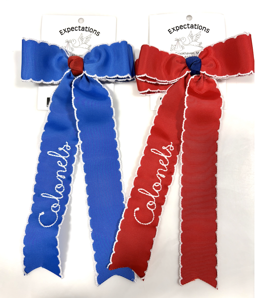 Moon Stitch Cheer Bow COLONELS