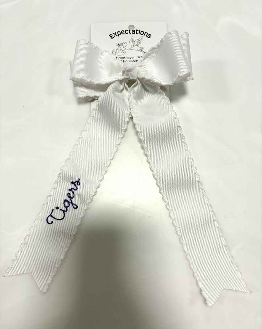 Moon Stitch Cheer Bow TIGERS