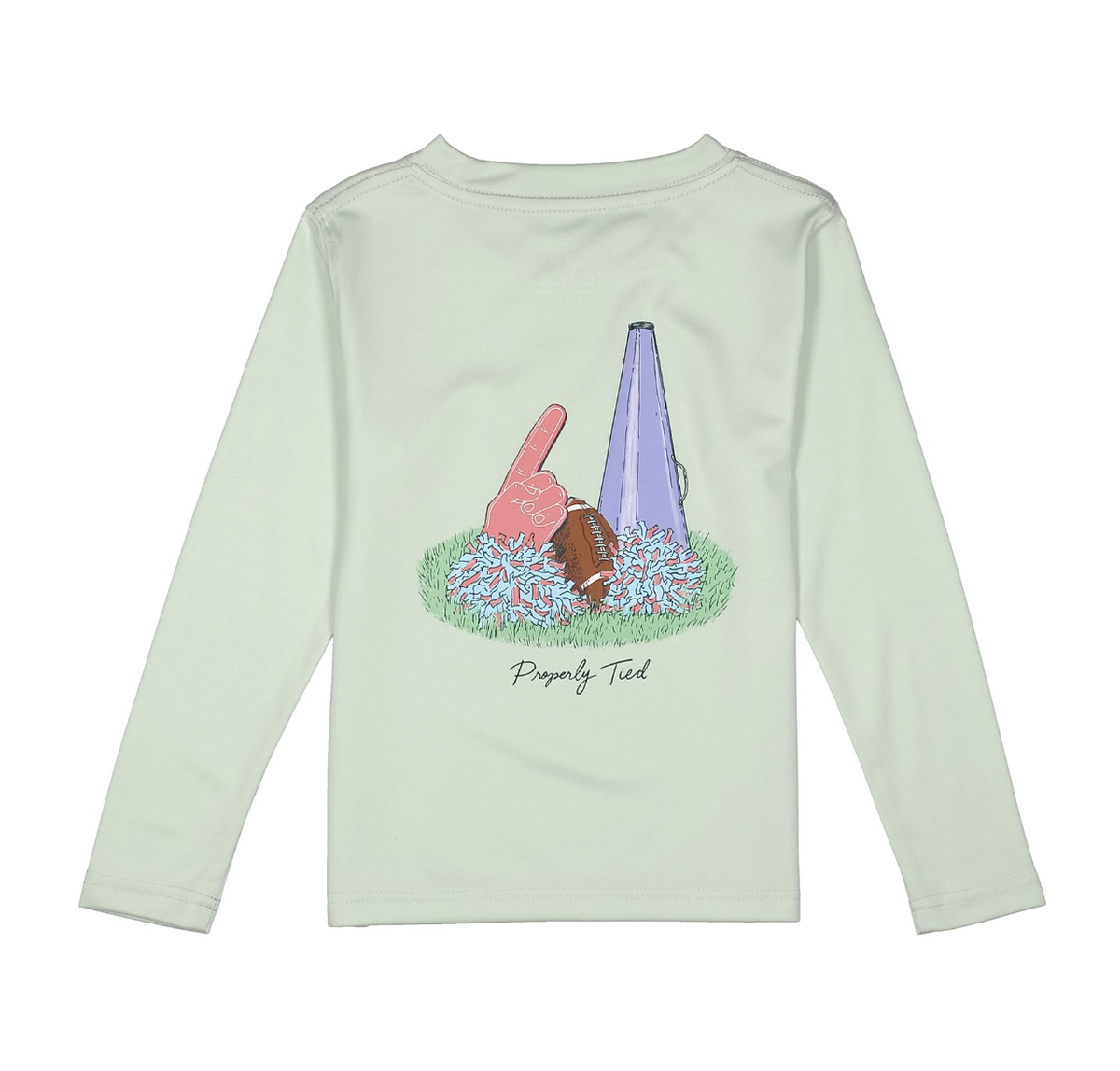 Properly Tied Girls Performance Tee LS Home Team Pale Mint