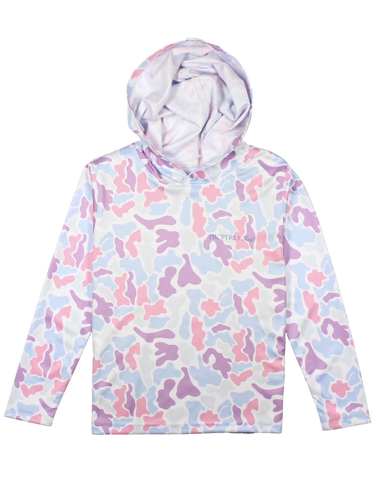 Properly Tied Girls Sportsman Hoodie Cotton Candy Camo