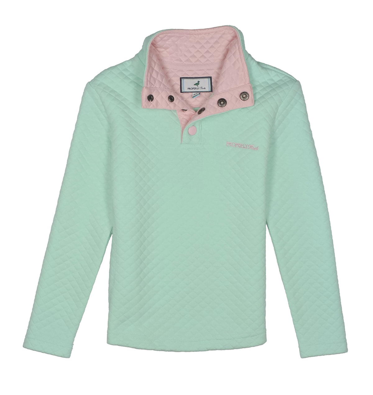 Properly Tied Girls Social Pullover Seafoam