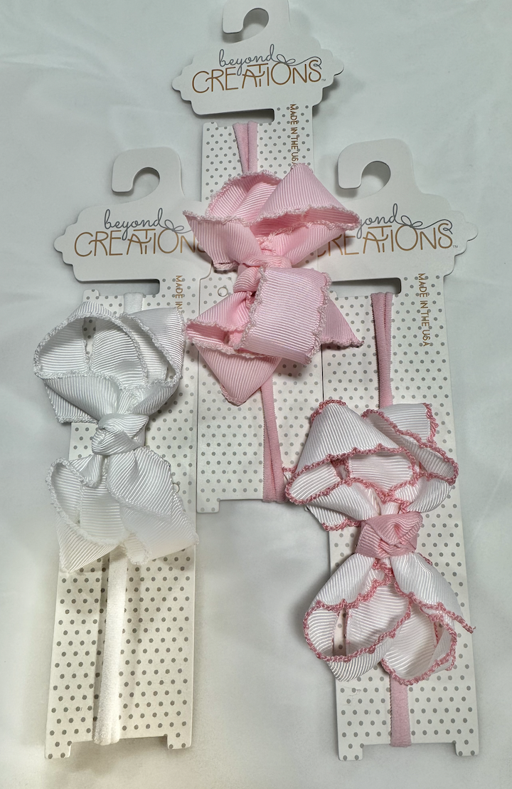 Beyond Creations Pantyhose HDBD w/3.5" Crochet Edge Bow w/Knot