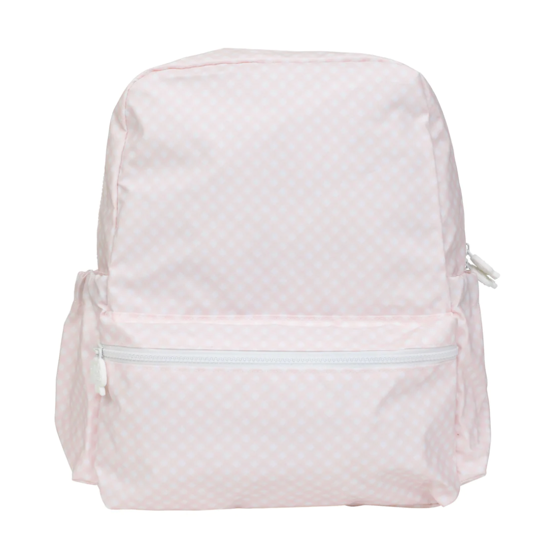 Pink Gingham Large Backpack