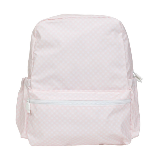 Pink Gingham Large Backpack