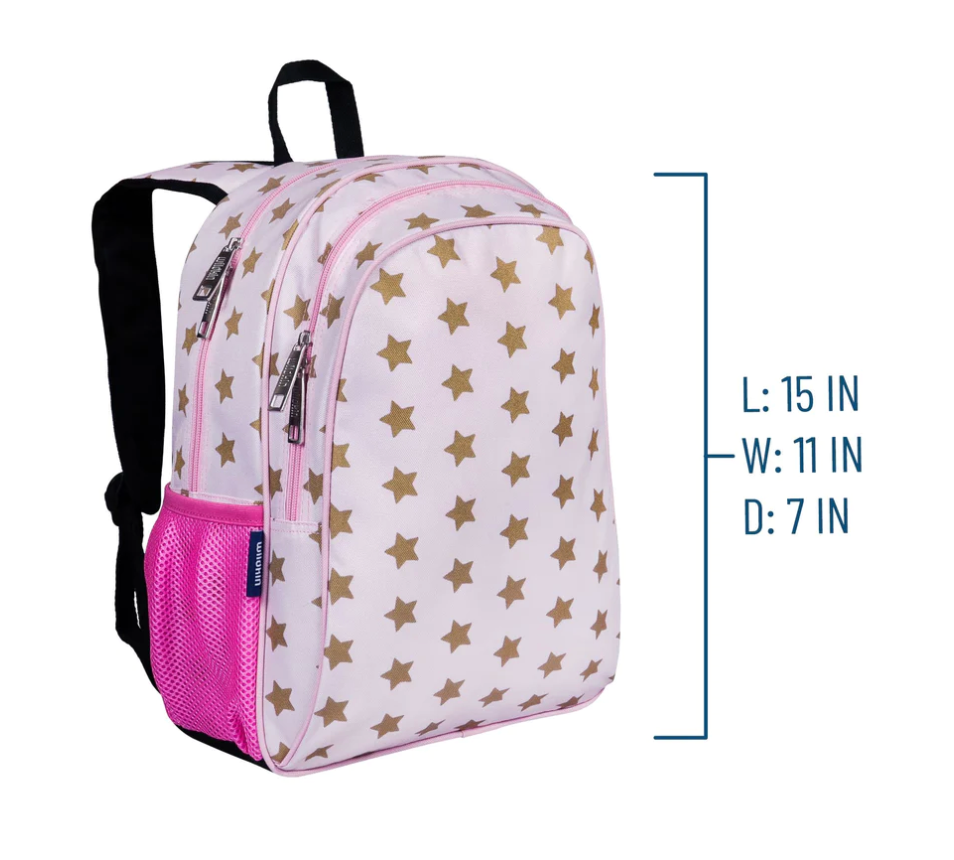 Pink/Gold Stars 15'' Backpack