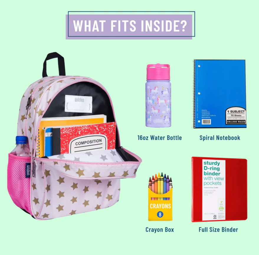Pink/Gold Stars 15'' Backpack