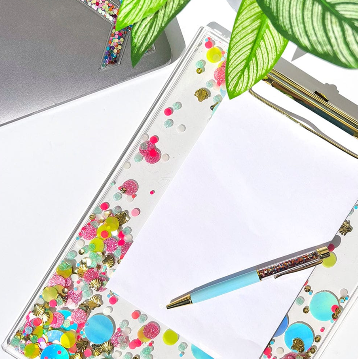 Shell-e-brate Confetti Clear Clipboard