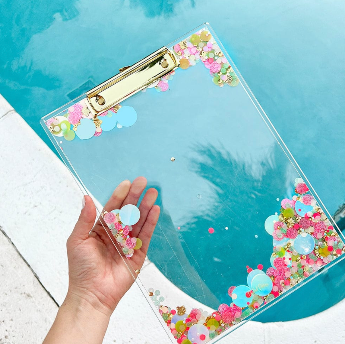 Shell-e-brate Confetti Clear Clipboard