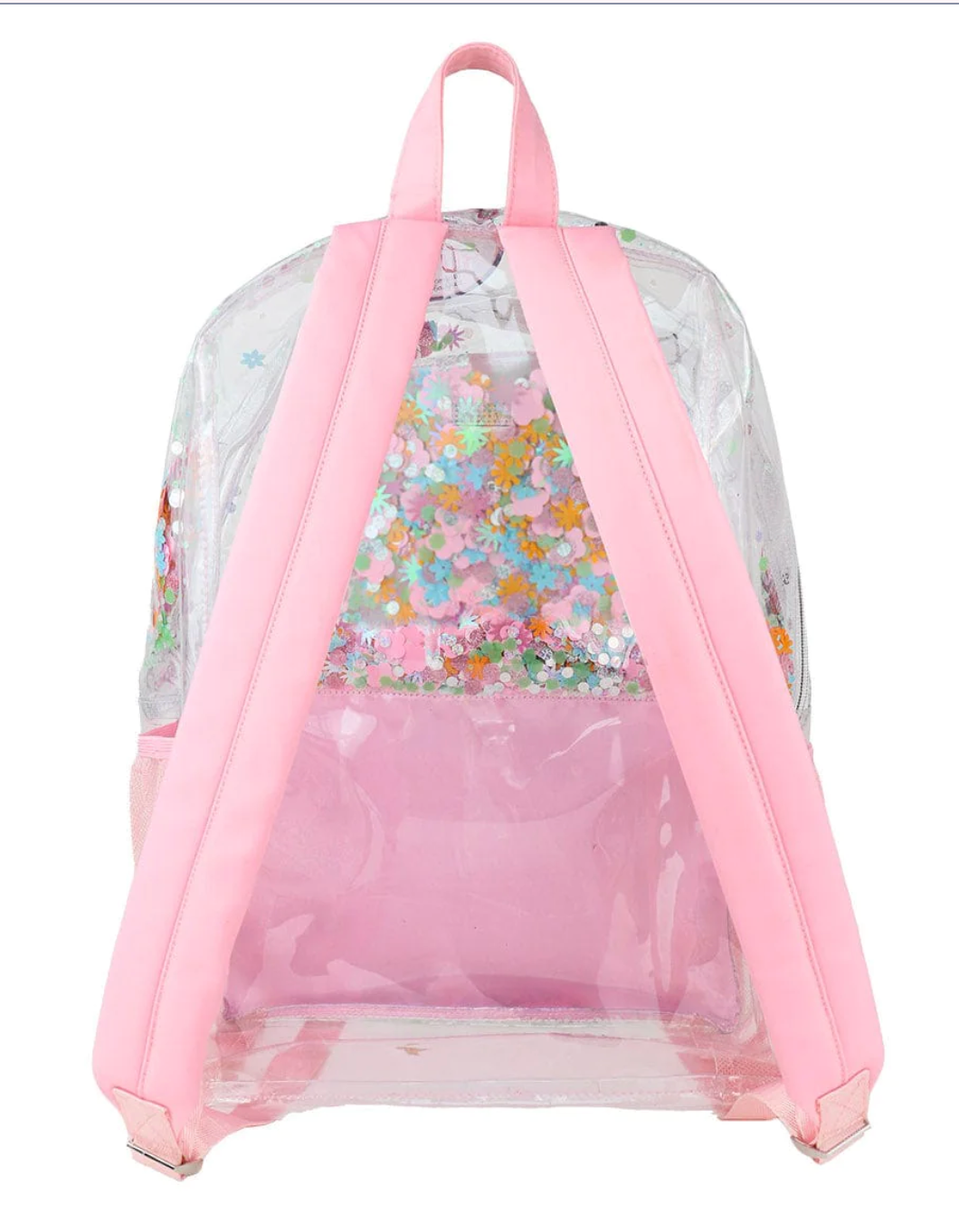 Flower Shop Confetti Clear Backpack Large
