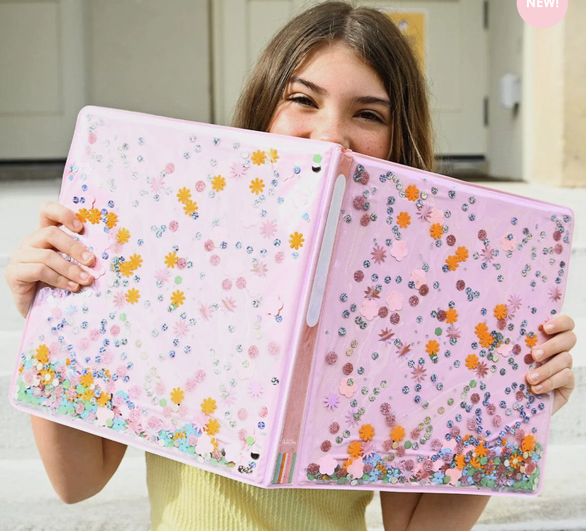 Flower Shop Confetti 3-Ring Binder