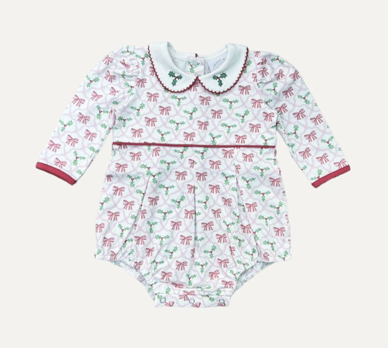 SB Holly Bow Watercolor Embroidery Proper Bubble