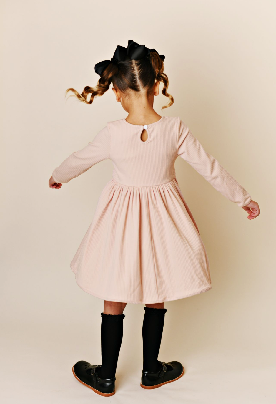 SB Mauve Ribbed Pocket Dress