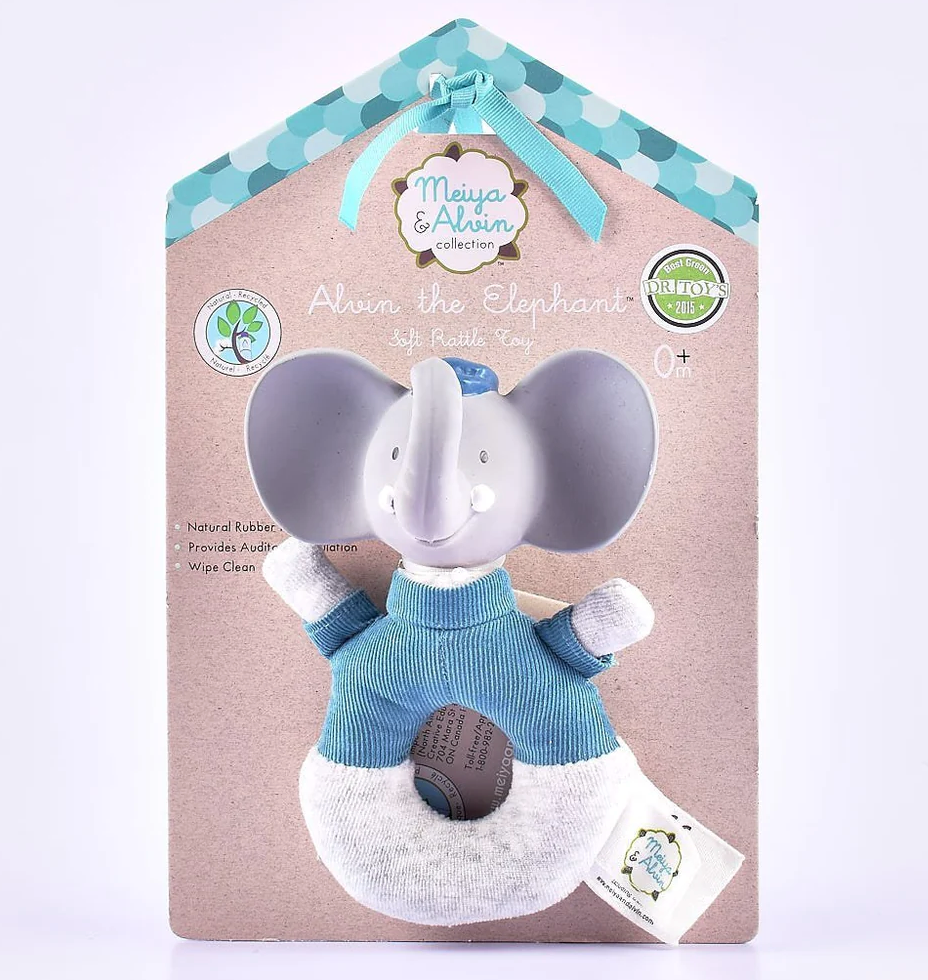 Alvin the Elephant Soft Rattle