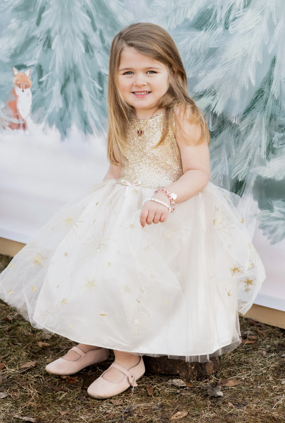 Golden Glam Party Dress