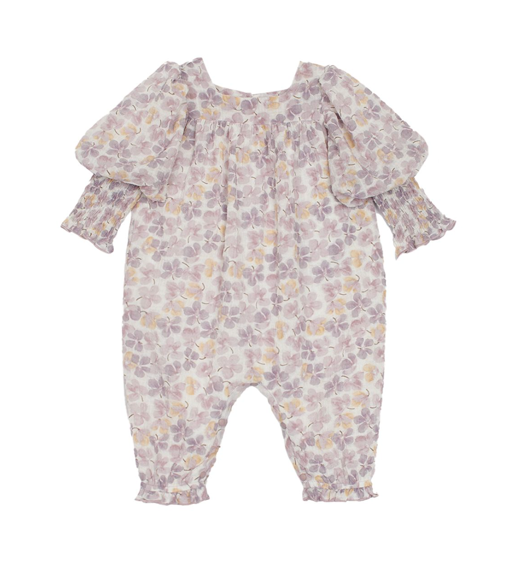 Lavender Dew Crepe Chiffon Romper