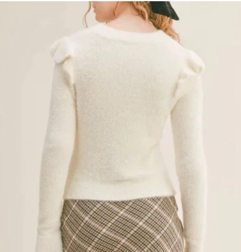 Abigail Ruffle Trim Sweater